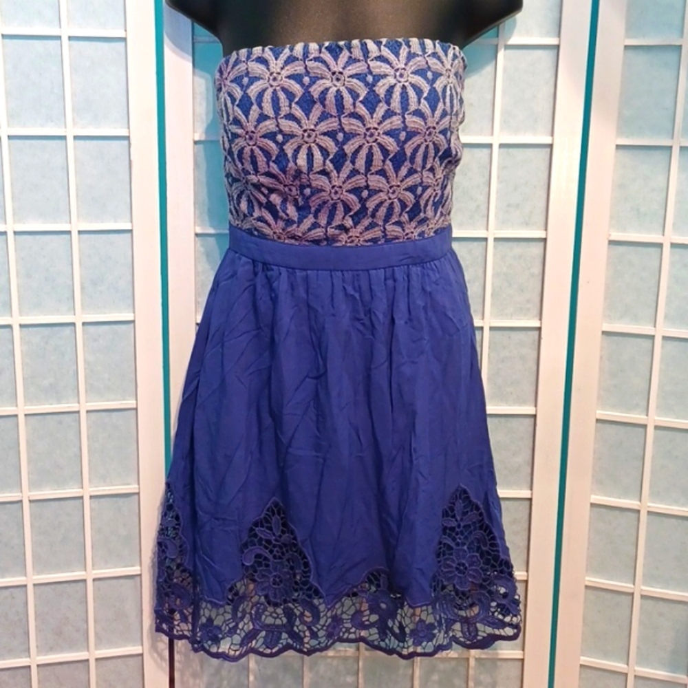 NEW! S  Purple Lace Dress Naranka 5411
